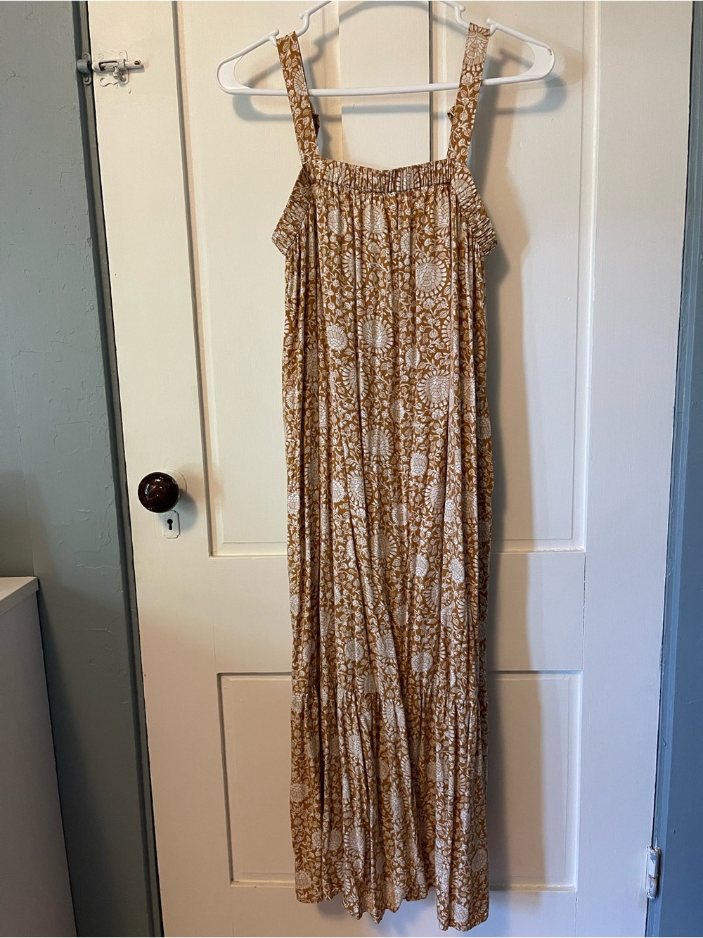 Old Navy Mustard and White Floral Sundress